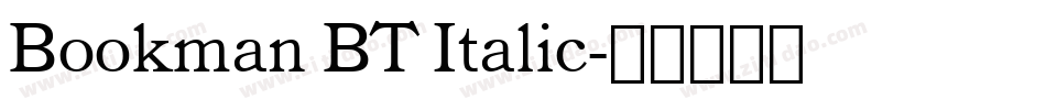 Bookman BT Italic字体转换
